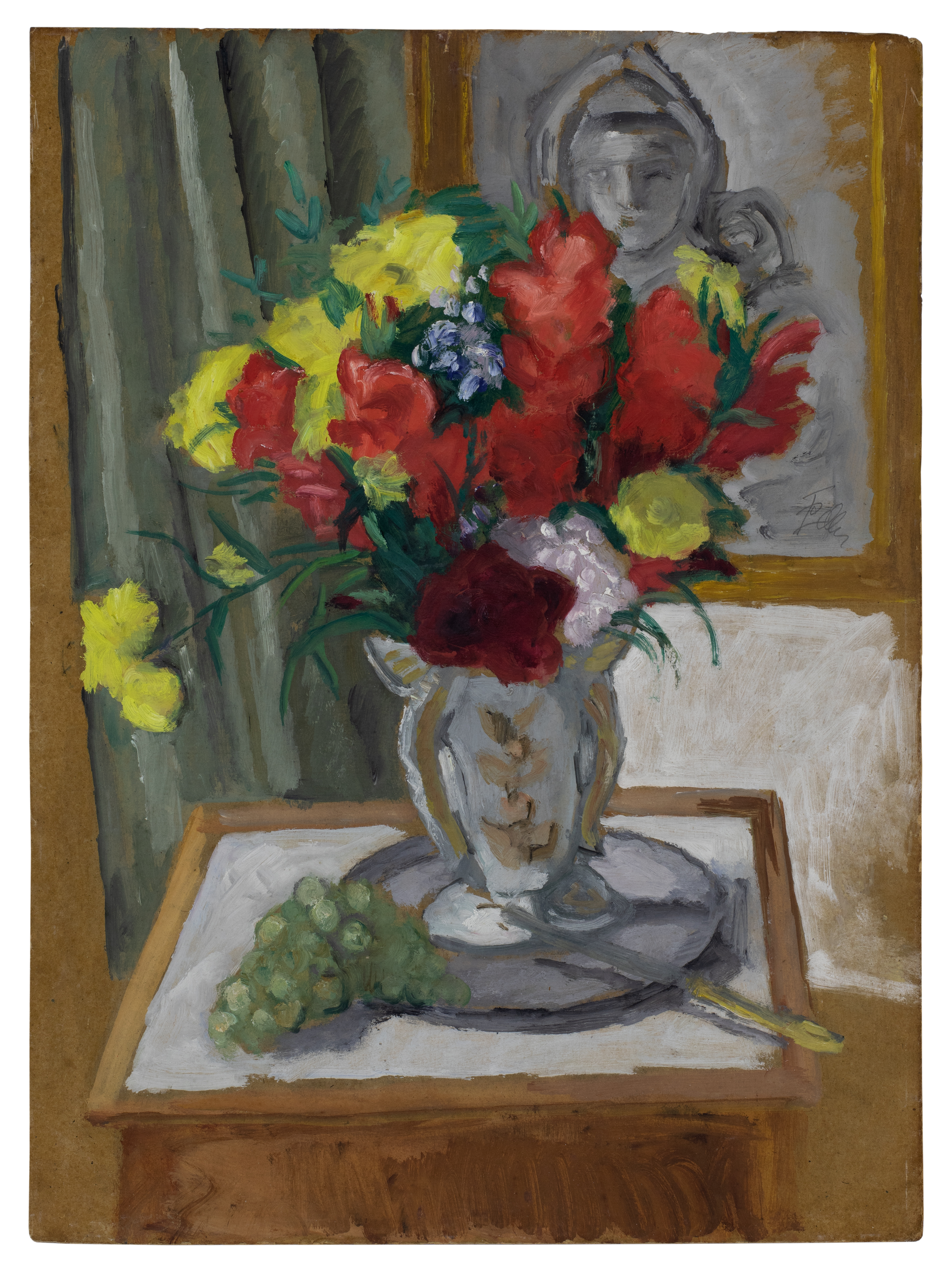 Theodor Pallady - Natura statica cu flori si struguri