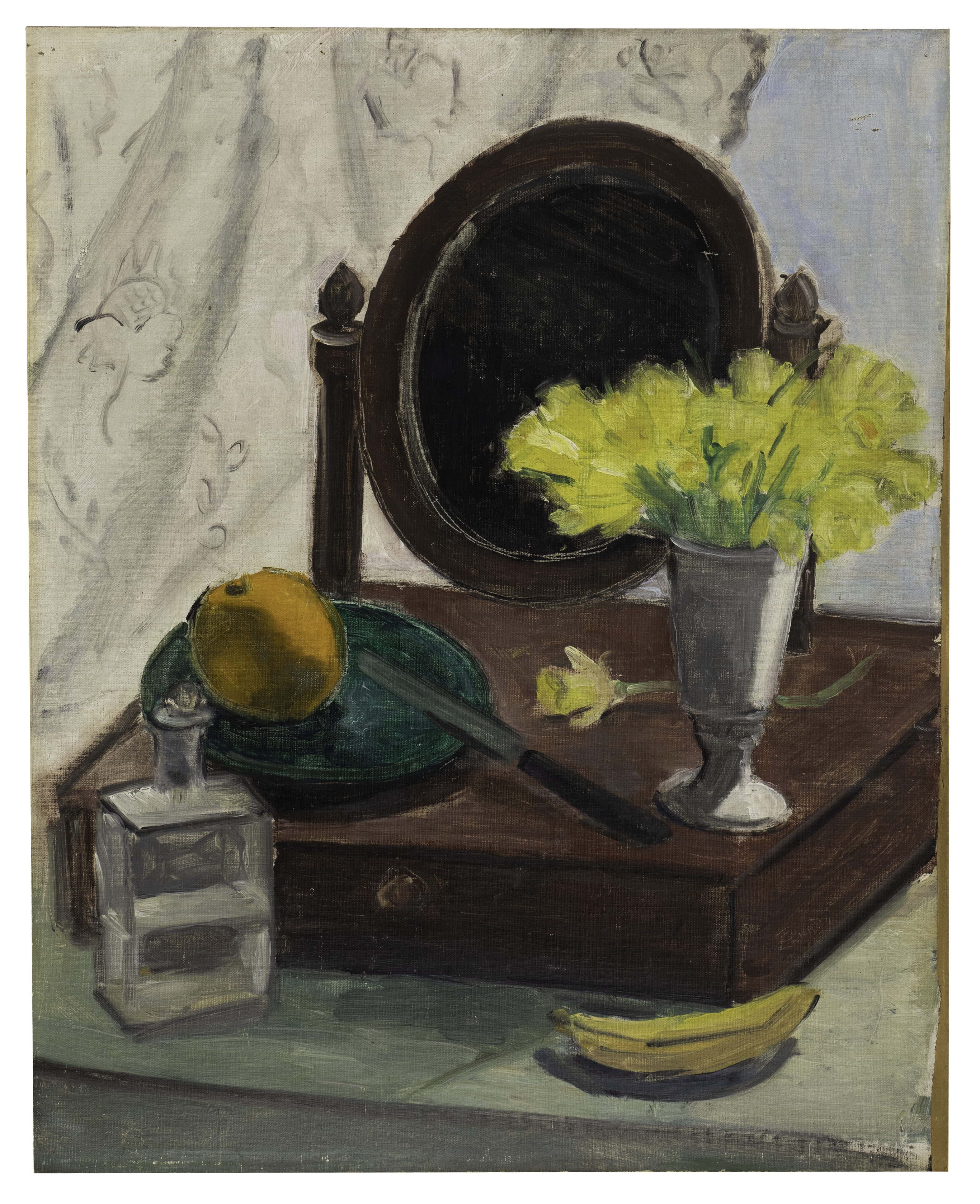 Theodor Pallady - Natura statica cu narcise si oglinda